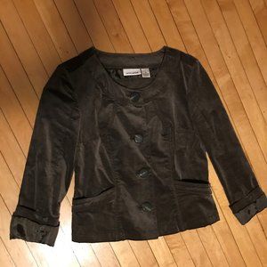 Chocolate Brown Velvet Jacket